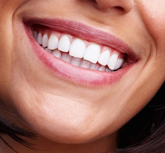 close shot of smile
