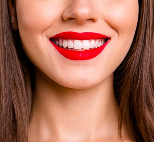 A young woman’s smile