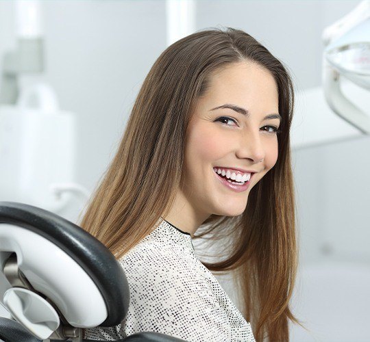 woman smiling at camera