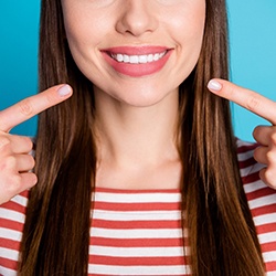 Woman with veneers in Westport